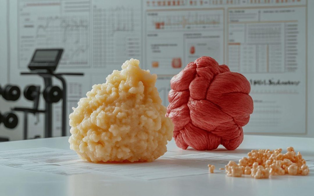 Découvrez la différence entre 1 kg de graisse et 1 kg de muscle : comparaison visuelle et santé