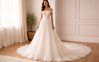 Robe de mariée col bateau : l’élégance intemporelle pour un look sophistiqué